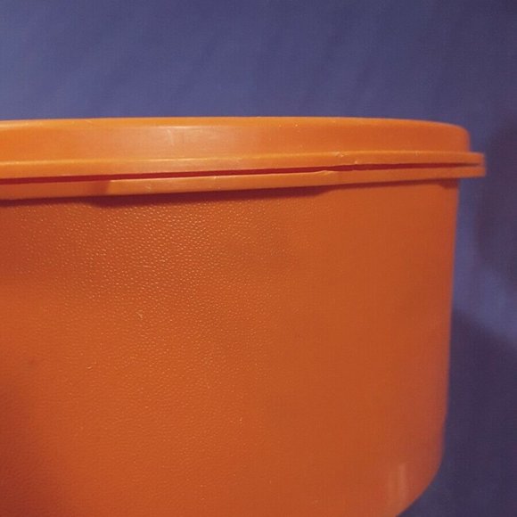 Vintage Tupperware Servalier Canister Set Of 3 w/ Lids Tangerine 1298 1222 1204 - Picture 9 of 9